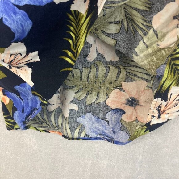 Vero Moda Milo Off Shoulder Linen Blend Dress Sz XL Tropical Resort Floral Dress - Picture 9 of 12